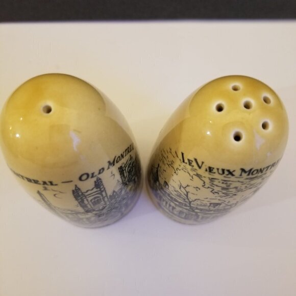 Old Montreal Salt and Pepper Shakers Ironstone Made in England Vintage Rare Retr - Picture 4 of 9